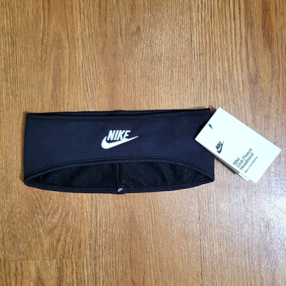Nike Tech Fleece Reversible Headband Black White Sportswear NSW Logo Elastic OS
